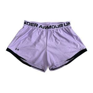 Women’s Under Armour Tech Play Up Twist Purple Gym Shorts Size Medium